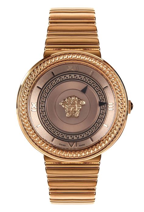 versace rose gold watch.